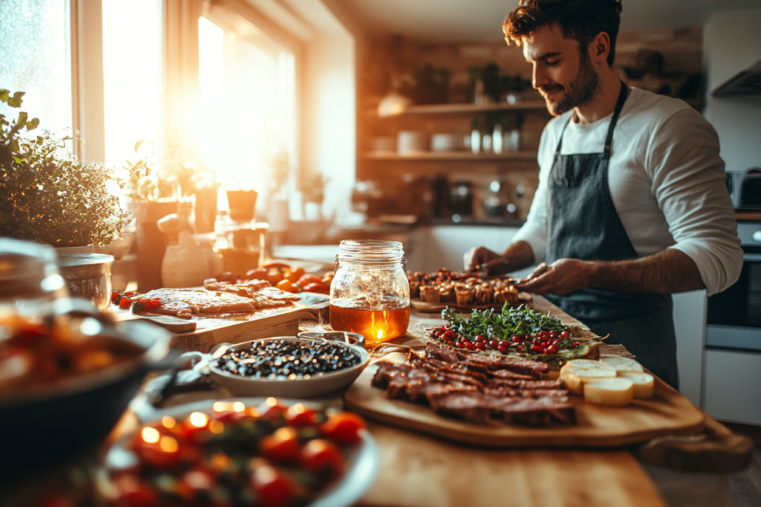 home chef making hot honey dishes